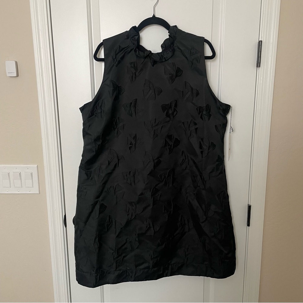 NEW Draper James Black Bow Jacquard Dress - Picture 6 of 16